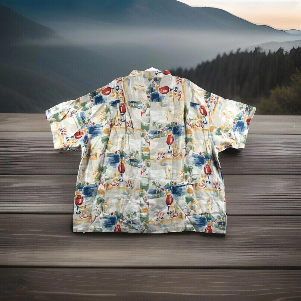 Weekender Men's size 3X Silk Short Sleeve Button Down Hawaiian Shirt NEW